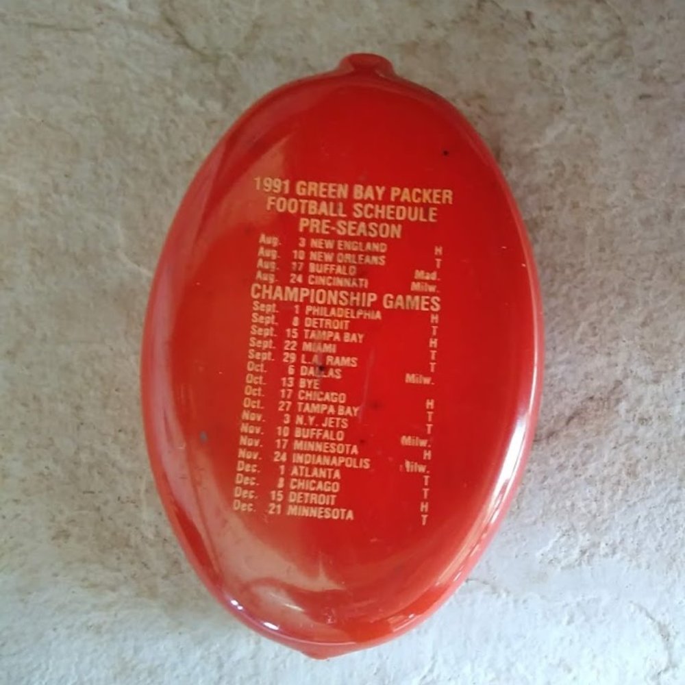Vintage 1991 Packers Coin Squeeze Purse